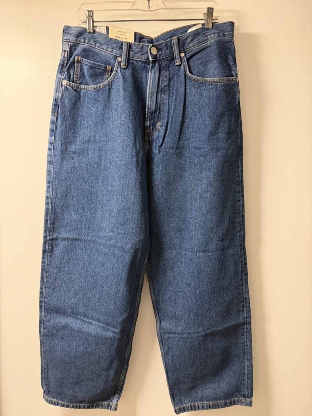 H&M 33X32 Men's Baggy Fit Jeans in Medium Blue